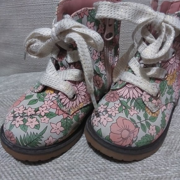 Cat & Jack Shoes Cat Jack Giovanna Floral Flower Slipon Lace Up